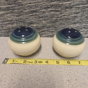 Pfaltzgraff Blue and Cream Salt and Pepper Shakers